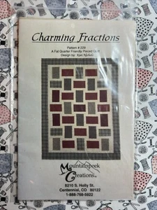 Mountainpeek Creations #229 Charming Fractions Fat Quarter Pieced Quilt Pattern - Picture 1 of 2