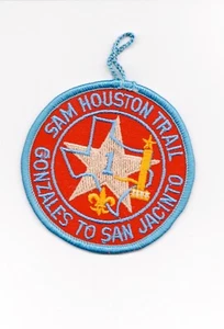 1990's Sam Houston Area Council BSA Gonzales to San Jacinto Hike Trail Patch - Picture 1 of 2