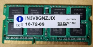 Integral IN3V8GNZJIX 8GB Laptop RAM Module DDR3 1333MHz - Picture 1 of 1