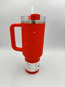 Stanley Target Exclusive Valentine’s Day Ruby Hearts 40oz Tumbler Rare - New - Picture 1 of 6