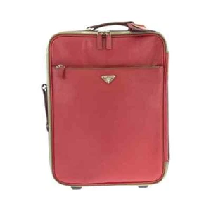 Prada Saffiano Travel Carry Bag Case Suitcase Red 49x37x19cm pre-owned - Picture 1 of 9