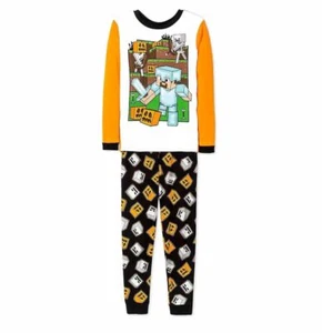 Minecraft Boy's, Girl's Halloween Enemy Mob Themed Cotton Pajama Set - Picture 1 of 4