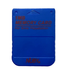 NUBY 1 MB Playstation Memory Card, Blue, FREE SHIPPING - Picture 1 of 3