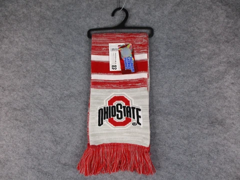 Ohio State Buckeyes Scarf Scarlet Gray Mens Womens FOCO Forever Collectibles NWT Cover