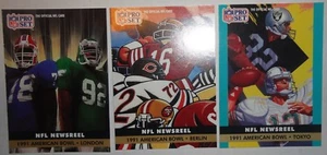 1991 Pro Set NFL NEWSREEL American Bowl lot of 3 -London -Tokyo -Berlin - Picture 1 of 1