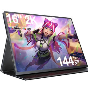 16" 2K 120Hz Portable Monitor 2560*1600 Type C Second Screen Switch Display Game - Picture 1 of 9