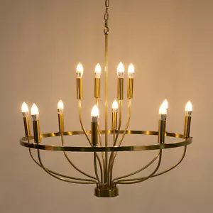 Hanging Lamp Ceiling Light Fixture Rustic Chandelier Candle Pendant Dining Room - Picture 1 of 21