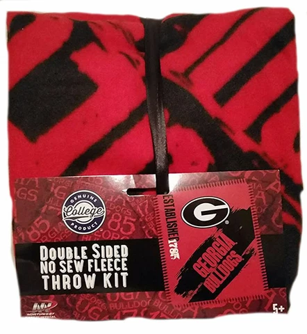 NCAA Double Sided No Sew Fleece Throw (50" X 60") Cover