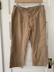 Columbia Cropped Pant S Brown Quick Dry Flower Hiking Camping Outdoor Athleisure - Picture 1 of 14