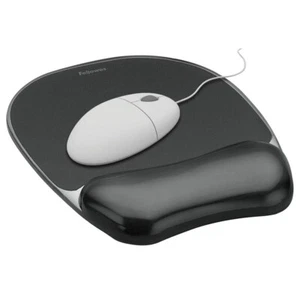 Fellowes Mousepad mit Handgelenkauflage Crystals Gel schwarz Mauspad Büro Gaming - Bild 1 von 5