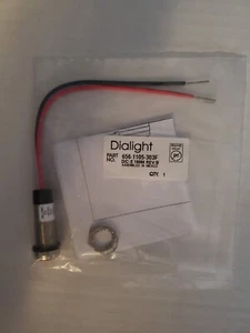 656-1105-303F Panel Mount Flat Red Lens Indicators, 120V wire leads, Set of 2 - Picture 1 of 1