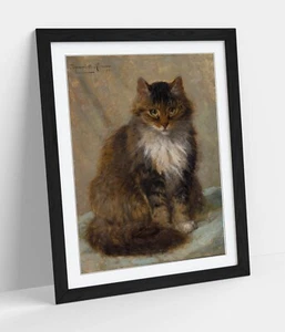 HENRIETTE RONNER KNIP, THE MAINE COON -FRAMED ART POSTER PIC PRINT 4 SIZES - Picture 1 of 10