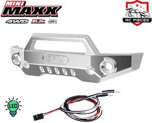 TRAXXAS MINI MAXX 1/10 CNC 7075 ALLOY FRONT BUMPER + LED LIGHTS UPGRADE TRX10735 - Picture 1 of 3