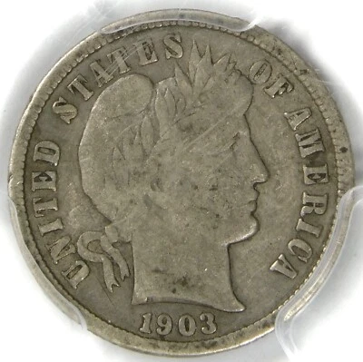 💙😎💙😍PCGS F15 1903 S BARBER DIME - Image 1 of 3