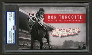 Ron Turcotte signiert geschnittenes Display (PSA) Sekretariat Foto 1973 Belmont Einsätze gewinnen - Bild 1 von 2