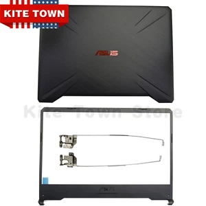New LCD Back Cover Lid+Bezel+Hinges For Asus TUF Gaming FX86 FX505 FX505DT FX95 - Picture 1 of 7