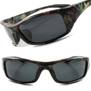 Camouflage Camo Outdoor Fishing Hunting Sport Wrap Rectangle Green Sunglasses - Picture 1 of 4