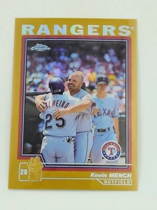 2004 Topps Chrome Gold Refractor Kevin Mench #188 Texas Rangers - Picture 1 of 2