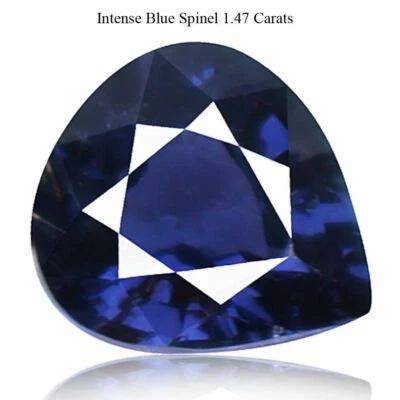 Splendid 1.47ct Intense Deep Blue Gary Color Natural Spinel mined at Tanzania - Image 1 of 4