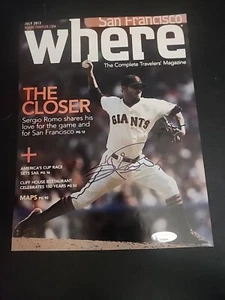SERGIO ROMO SAN FRANCISCO GIANTS AUTHENTICATED ACTION SIGNED 8x10 Mag- Tristar - Picture 1 of 3