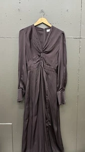 Cue Viscose Long Sleeve Gown Dress Ladies Size 10 - RRP: $249.00 - Picture 1 of 7