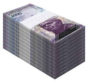 Venezuela 1000 Bolívar Fuerte, 2017, P-95b, UNC X 1000 PCS Ladrillo - Imagen 1 de 3