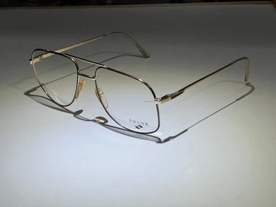 Monturas de gafas Swank Aviator vintage “Dolphin” hechas en Francia lentes de demostración de 140 mm Foto 1 de 4