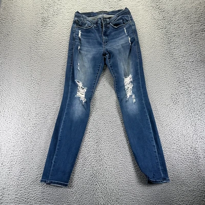 Pantalones de mezclilla Rock & Republic para mujer 6 azules de algodón ajustados desgastados informales desteñidos Foto 1 de 4