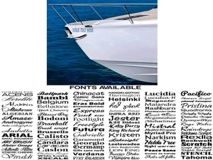 300MM 0.3M BOAT NAME SSR GRAPHICS STICKERS DECALS CUSTOM JETSKI CARAVAN CAR - Picture 1 of 3