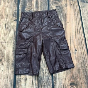 Pantalones Cortos de Carga Derek Lam 10 Crosby Para Mujer Borgoña Talla 4 Multibolsillos - Imagen 1 de 5