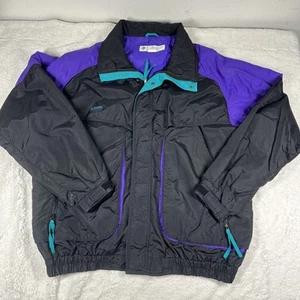 Vtg Streetwear 90s Columbia Powder Keg Ski Jacket Mens XXL Color Block Purple - Picture 1 of 10