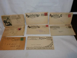 LOT OF 8 EARLY 1900'S COLUMBIA PHONOGRAPH ENVELOPE'S - 100% ORIGINAL. - Picture 1 of 10