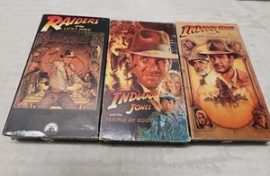 Indiana Jones VHS Original Releases 1981, 84, 89 Set-Raiders Of The Lost Ark - Picture 1 of 8