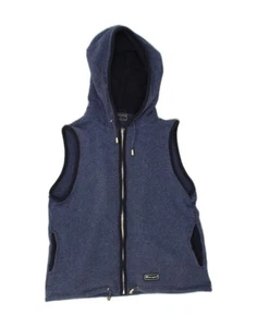 CHAMPION Herren ärmellos Reißverschluss Hoodie Pullover klein blau Baumwolle BP41 - Bild 1 von 6