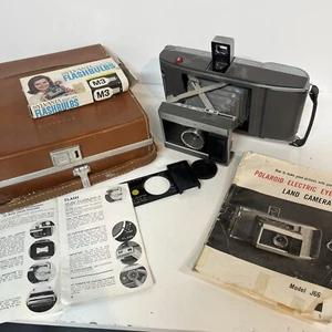 Vintage Polaroid Modell J66 Landkamera mit Lederetui, Glühbirnen, manuell ungetestet - Bild 1 von 20