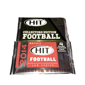(1)2010 Sage Hit Football-5 Card Pack &(1) 2014 Sage Hit Football-5 Card Pack- - Picture 1 of 4
