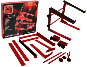 MR DJ LTS109RD Laptop Computer Stand Red Disc Jockey PC Table Rack Mount Bracket - Picture 1 of 6