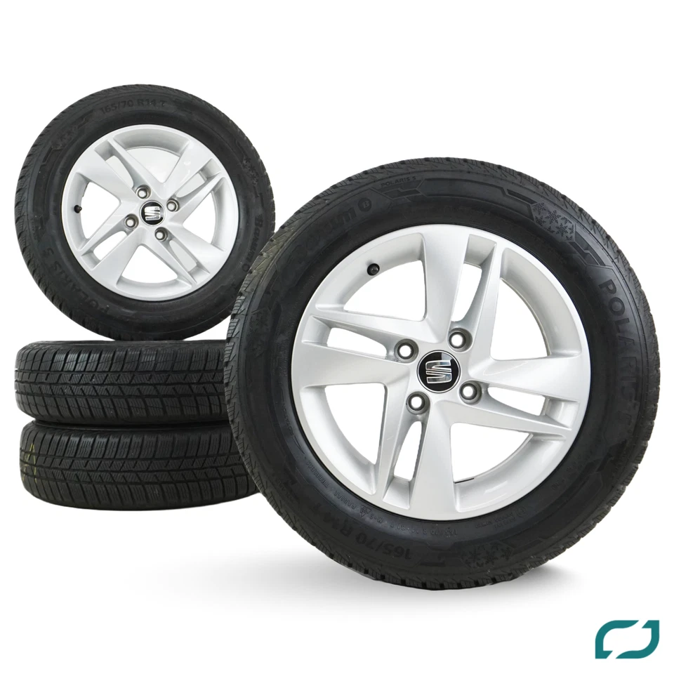Original Seat Mii Winterräder Winterreifen 1SL601025 4x100 14Zoll 165/70 R14 81T - Bild 1 von 4