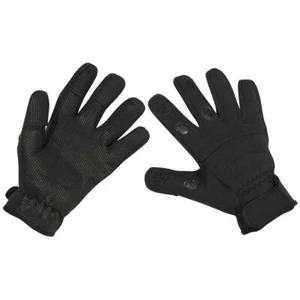 MFH Fingerhandschuhe Combat Neopren schwarz Handschuhe Security Winter Outdoor - Bild 1 von 18