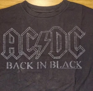T-shirt AC/DC Back In Black taglia media vera marca vintage - Foto 1 di 3