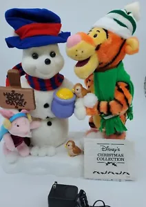 Telco Disney Christmas Collection Animated Tigger & Pooh Snowman Piglet Musical - Picture 1 of 7
