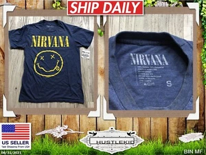 Genuine Licensed Nirvana Smiley Face TShirt Rock Grunge Punk Music Men Small S🔥 - Picture 1 of 7