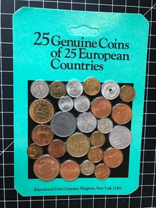 25 Genuine Coins From 25 European Countries Uncirculated - Picture 1 of 2