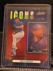 Max Scherzer 2022 Absolute ICON's Red Retail #12/99 # Mets - Picture 1 of 2