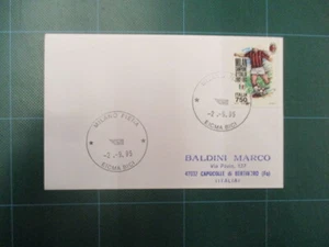 BUSTA ANNULLO CICLISMO EICMA BICI MILANO FIERA 1995 FRANCOBOLLO MILAN - Foto 1 di 1