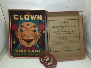 GÄNSEBLÜMCHEN CLOWN RINGSPIEL 1927 Ringwurfspiel SEHR SELTEN Schacht Gummi - Bild 1 von 12