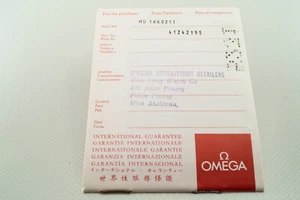 Vintage 1970's Omega Seamaster 166.0211 Warranty Booklet stamped - Picture 1 of 2