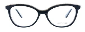 Gafas ópticas ETRO ET2636-001 para mujer con diseño negro y dorado - Imagen 1 de 5