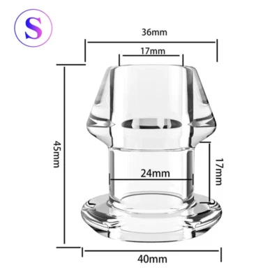 Dilatador túnel transparente silicona tapón trasero anal hueco dilatador expansión estirador juguetes sexuales Foto 1 de 4