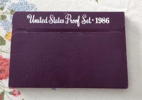 United States Mint 1986 S Coin Proof Set, Half Dollar Quarter Nickel Dime Penny Cover